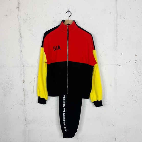 I Am Gia Colorblock Track Suit Matching Set Size Medium